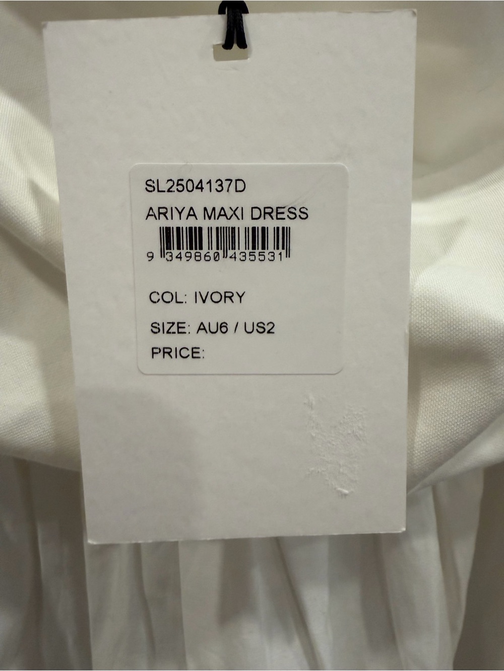 Significant Other Ariya Ruched Maxi Halter Dress Ivory size 2 NWT - Picture 9 of 13